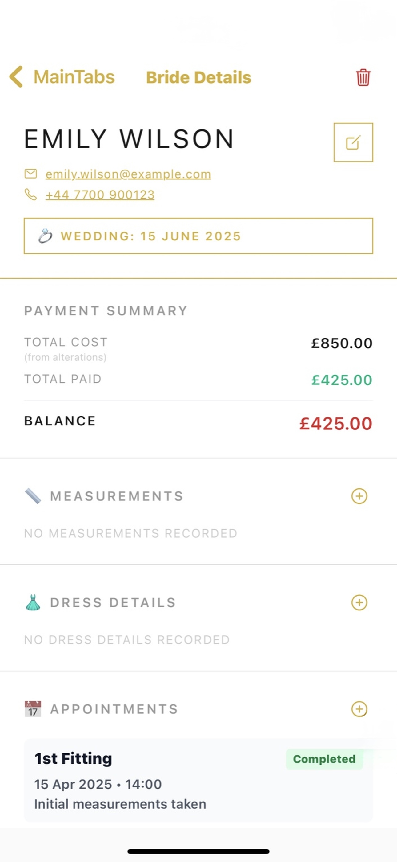 LaceLink app in action